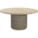 Riviera 60 X 30 inch Natural / Taupe Outdoor Dining Table